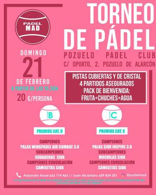 poster del torneo TORNEO DE PADEL