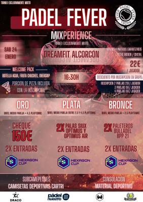 poster del torneo PADEL FEVER MIXPERIENCE - TORNEO MIXTO (ORO, PLATA Y BRONCE)