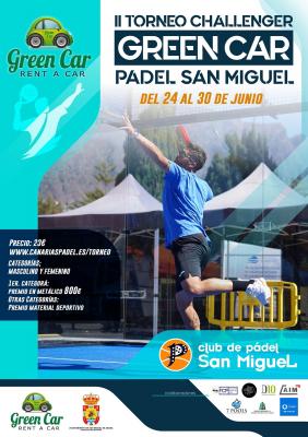 poster torneo II CHALLENGER GREEN CAR PADEL SAN MIGUEL