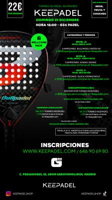 poster del torneo KEEPADEL (NIVELES A-B-C) & G24 ARROYOMOLINOS