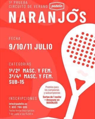 poster del torneo 1ª PRUEBA CIRCUITO DE VERANO NARANJOS