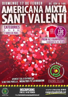 poster del torneo AMERICANA MIXTA SANT VALENTÍ