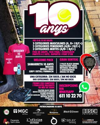 poster torneo OPEN 10È ANIVERSARI