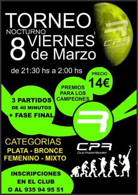 poster del torneo TORNEO NOCTURNO 