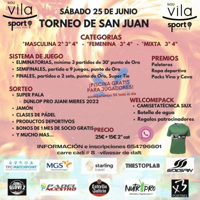 poster del torneo TORNEO EXPRESS VILASPORT 25-6-22