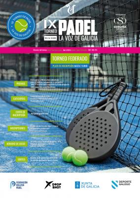 poster torneo IX TORNEO DE PÁDEL LA VOZ DE GALICIA (FEDERADO)