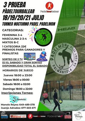 poster del torneo III PRUEBA PADEL TOUR BALEAR