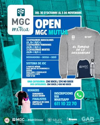 poster del torneo OPEN MGC MUTUA