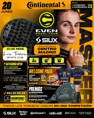 poster del torneo CONTINENTAL EVEN PADEL MADRID MASTER