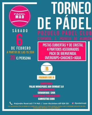 poster del torneo TORNEO DE PADEL