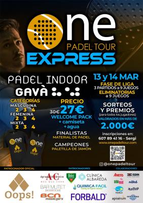 poster del torneo ONE PÁDEL TOUR EXPRÉS