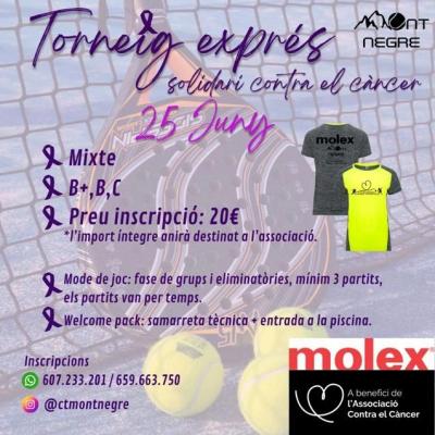 poster torneo TORNEIG EXPRÉS SOLIDARI CONTRA EL CÀNCER