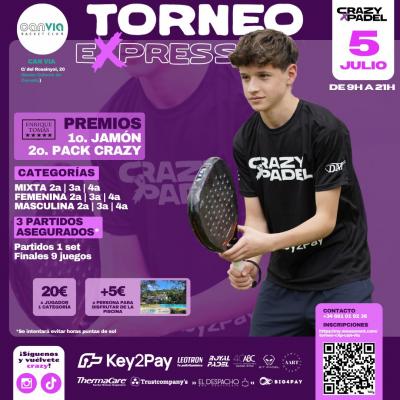 poster torneo CRAZYXPADEL EXPRESS 05/07