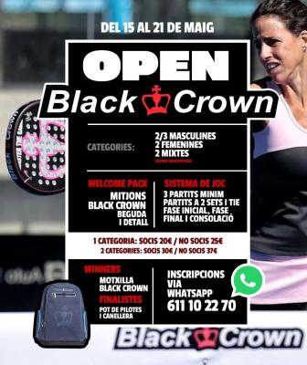 poster torneo OPEN BLACK CROWN