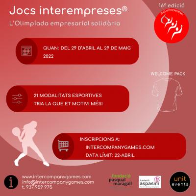 poster del torneo PÀDEL JOCS INTEREMPRESES 2022