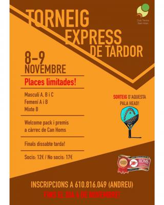 poster del torneo TORNEIG EXPRESS DE TARDOR