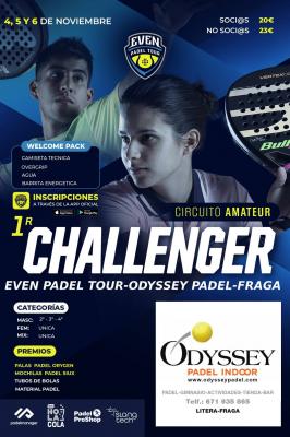 poster del torneo 1ER CHALLENGER EPT FRAGA ODYSSEY PADEL