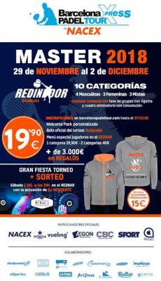 poster del torneo BARCELONA PADLE TOUR MASTER 2018