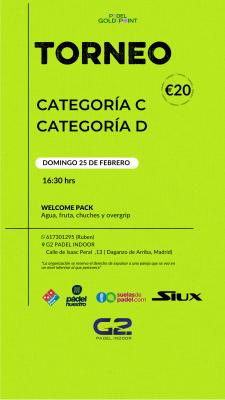 poster del torneo TORNEO PADELGOLDPOINT