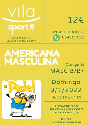 poster del torneo AMERICANA VILASPORT MASCULINA ENERO