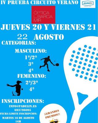 poster del torneo IV TORNEO CIRCUITO DE VERANO 