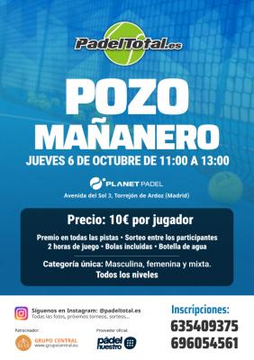 poster del torneo POZO MAÑANERO