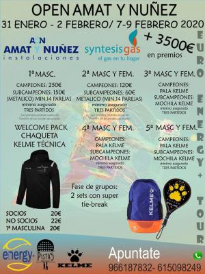 poster torneo OPEN AMAT Y NUÑEZ