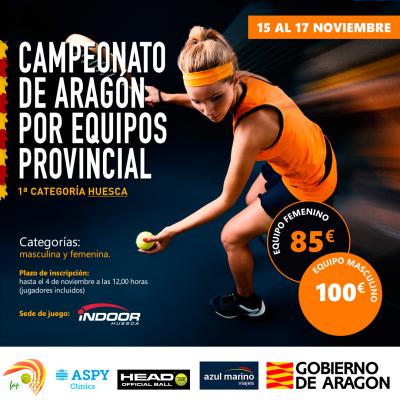 poster del torneo CAMPEONATO DE ARAGÓN POR EQUIPOS PROVINCIAL -1ª CAT HUESCA