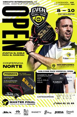 poster del torneo OPEN ASTURIAS EVEN PADEL, FUTSA MERES