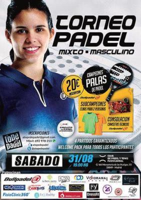 poster del torneo TORNEO DE PADEL MIXTO - MASCULINO