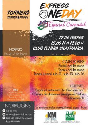 poster del torneo EXPRESS ONEDAY ESPECIAL CARNAVAL