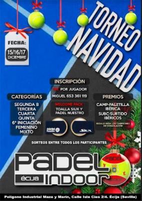 poster del torneo TORNEO NAVIDAD PADEL INDOOR ÉCIJA