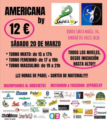 poster del torneo AMERICANA PADELOY