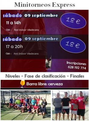 poster del torneo SABADO MINITORNEO EXPRESS + BARRA LIBRE 🍺🍷