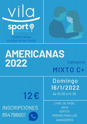 poster del torneo AMERICANA MIXTA VILASPORT