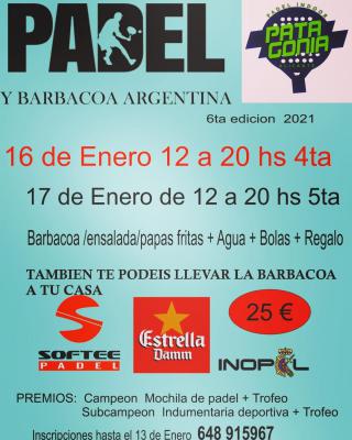 poster del torneo PADEL Y BARBACOA ARGENTINA