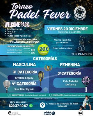 poster torneo NOCTURNO PADEL FEVER - VIERNES 20 EN THE PLAYERS