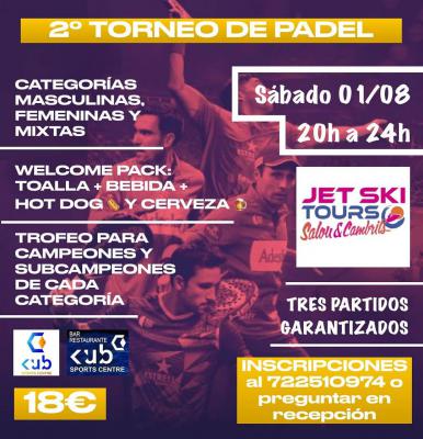 poster del torneo 2º TORNEO DE PADEL