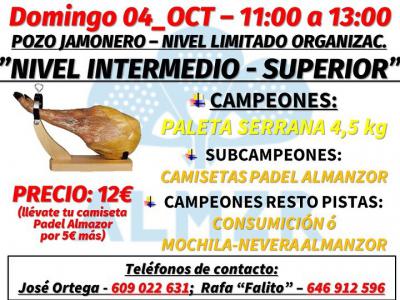 poster del torneo POZO JAMONERO NIVEL INTERMEDIO SUPERIOR