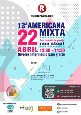 poster del torneo 13ª AMERICANA MIXTA