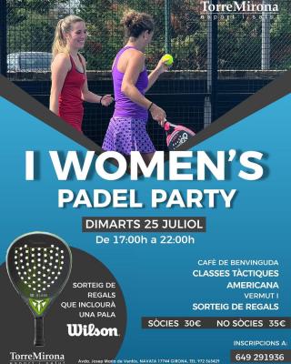 poster del torneo I WOMEN PADEL PARTY TORREMIRONA