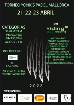 poster del torneo TORNEO YONKIS PÁDEL MALLORCA