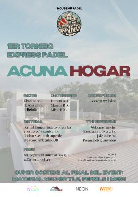 poster del torneo 1ER TORNEO EXPRESS ACUNA HOGAR