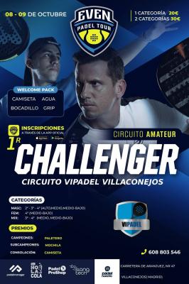 poster del torneo 1ER CHALLENGER EPT VIPADEL VILLACONEJOS