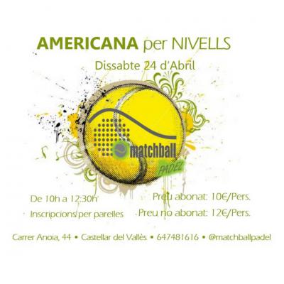 poster torneo AMERICANA PER NIVELLS