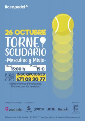 poster del torneo TORNEO SOLIDARIO MASCULINO Y MIXTO
