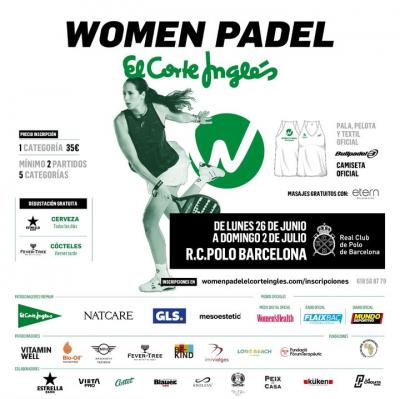 poster torneo WOMEN PADEL EL CORTE INGLÉS