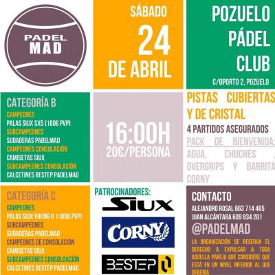 poster del torneo TORNEO DE PADEL