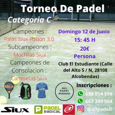 poster del torneo TORNEO ALLPADEL  (PISTAS CUBIERTAS Y DE CRISTAL)