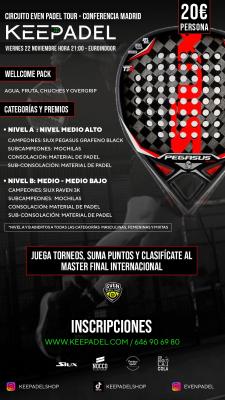 poster del torneo TORNEO NOCTURNO KEEPADEL & EUROINDOOR